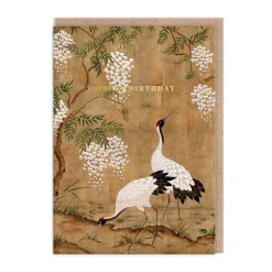 Diane Hill Birthday Cards*- Cranes And Wisteria Birthday Card | Ohh Deer