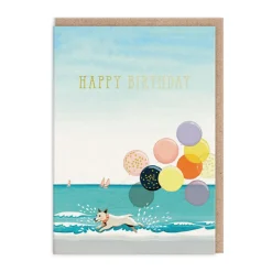 Joo Joo Paper Birthday Cards*Dog And Balloons Birthday Card