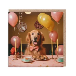 Say Cheese Birthday Cards*Dog At Table Birthday Card - | Ohh Deer