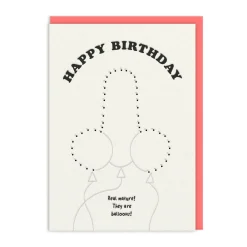 Ohh Deer Birthday Cards*Dot To Dot Mature Balloons Birthday Card