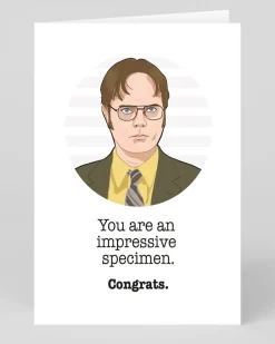 The Red Swan Valentine's Day|Anniversary*Dwight Schrute Impressive Specimen Greeting Card | Ohh Deer