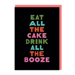 Ohh Deer Birthday Cards*Eat Cake Drink Booze Birthday Card 🎂🥂 |