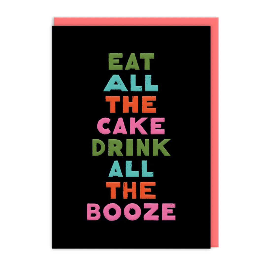 Ohh Deer Birthday Cards*Eat Cake Drink Booze Birthday Card ππ₯ |