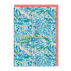 Emily Taylor Birthday Cards*- Blue Abstract Happy Birthday Card | Ohh Deer