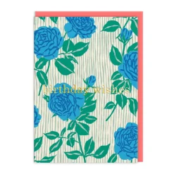 Emily Taylor Birthday Cards*- Blue Roses Happy Birthday Card 🌹 | Ohh Deer