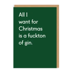 Ohh Deer Christmas Cards*F*ckton Of Gin | Christmas Card |
