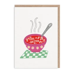 Hartland Brooklyn Get Well Soon*Feel Better Soup Get Well Soon Card 🍜 | Ohh Deer