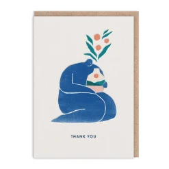 Miles Tewson Thank You*Figure and Flowers Thank You Card - | Ohh Deer