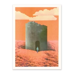 Ohh Deer Prints*Figure and Tower Riso Print (8x6)