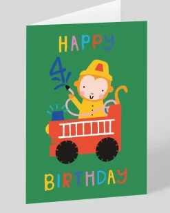 Raspberry Blossom Birthday|Birthday Cards*Fire Hero 4th Birthday Card | Ohh Deer