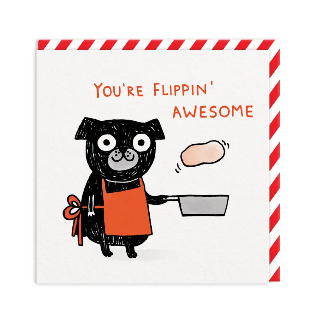 Gemma Correll Thinking Of You|Birthday Cards*Flippin Awesome Pug Greeting Card - | Ohh Deer