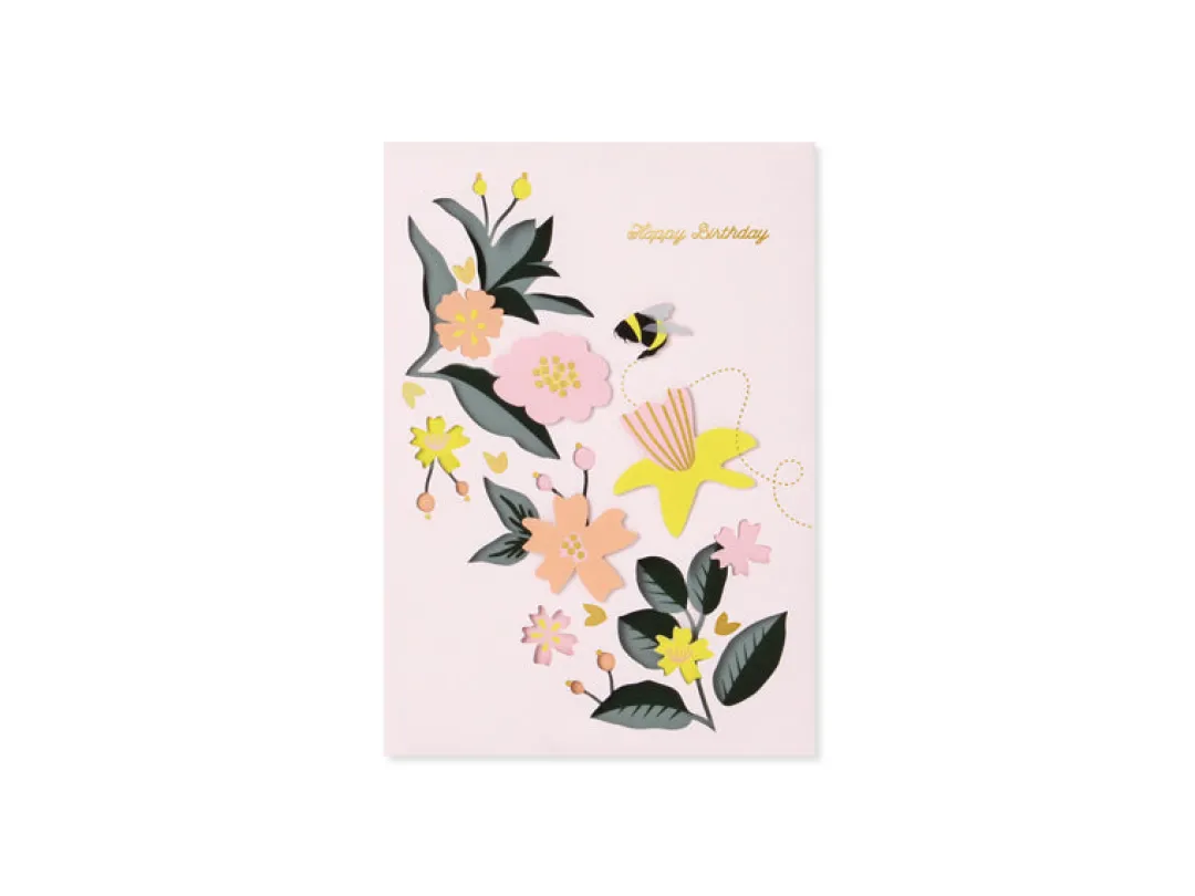 UWP Luxe Pop Up & 3d Cards*Floral Birthday 3D Pop Up Greeting Card | Ohh Deer