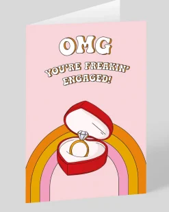 Party Mountain Paper Co. Congratulations|Engagement*Freakin' Engaged Greeting Card | Ohh Deer
