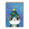 Angela Rozelaar Christmas Cards*From The Cat Tree Hat Christmas Card | Ohh Deer
