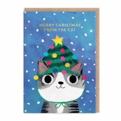 Angela Rozelaar Christmas Cards*From The Cat Tree Hat Christmas Card | Ohh Deer