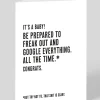 Huckleberry Letterpress Co. Congratulations|New Arrival*Google Freak Out New Baby Card | Ohh Deer