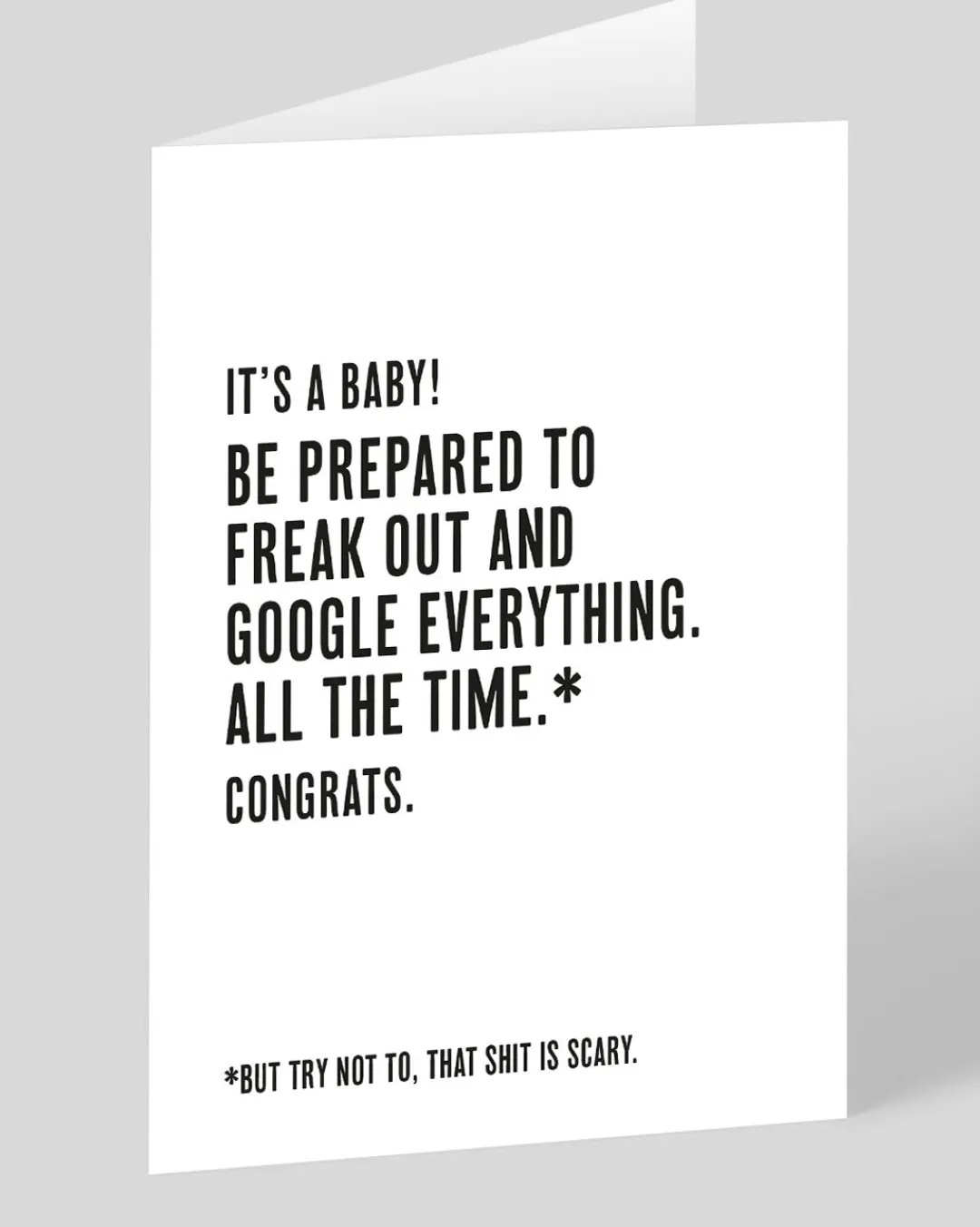 Huckleberry Letterpress Co. Congratulations|New Arrival*Google Freak Out New Baby Card | Ohh Deer