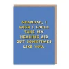 Ohh Deer Birthday Cards*Grandad - Hearing Aid Greeting Card