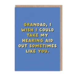Ohh Deer Birthday Cards*Grandad - Hearing Aid Greeting Card
