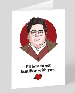 The Red Swan Valentine's Day|Anniversary*Guillermo Get Familiar With You Greeting Card | Ohh Deer