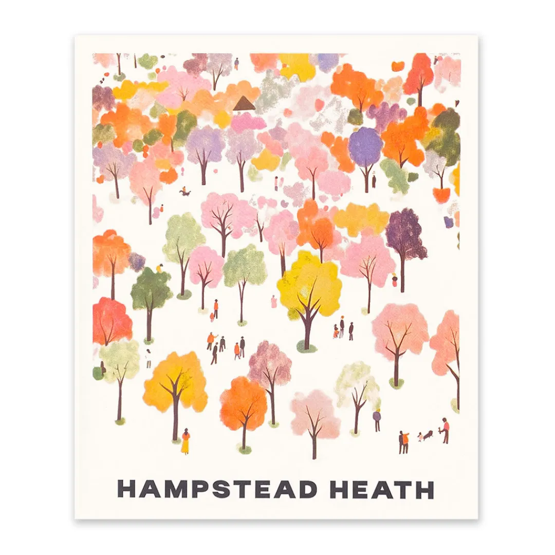 Ohh Deer Prints*Hampstead Heath Riso Print (12x10)