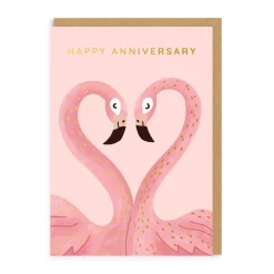 Ohh Deer Anniversary*Happy Anniversary Flamingos Card | Anniversary Card |