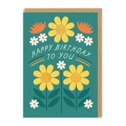 Elizabeth Olwen Birthday Cards*Happy Birthday To You Floral Card | Ohh Deer