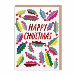 Hartland Brooklyn Christmas Cards*Happy Christmas Holly Christmas Card | Ohh Deer