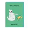 Ken The Cat Father's Day Cards*Happy Father's Day From The Cat Card - | Ohh Deer