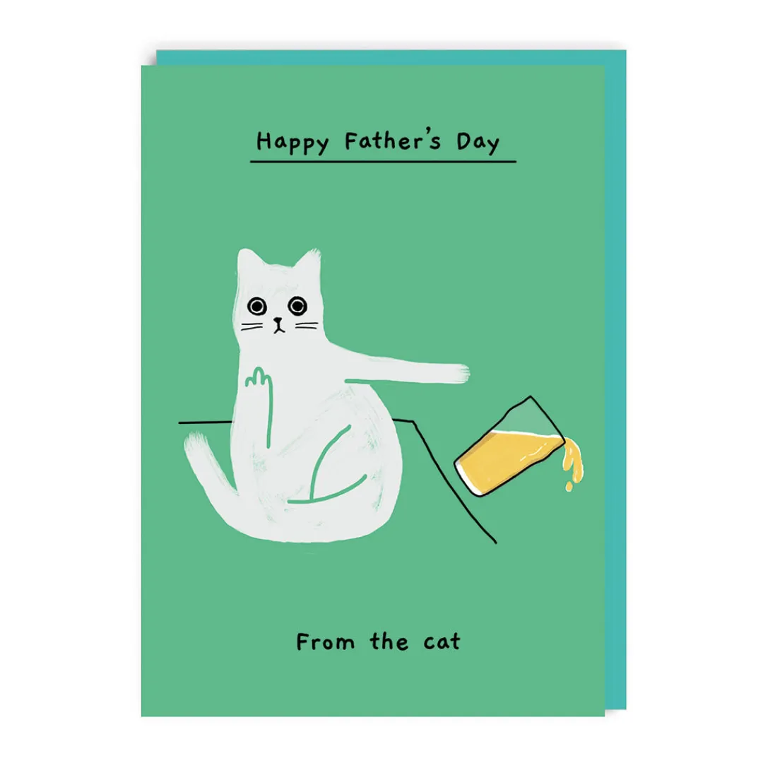 Ken The Cat Father's Day Cards*Happy Father's Day From The Cat Card - | Ohh Deer