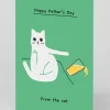 Ken The Cat Father's Day|Father's Day Cards*Happy Father's Day From The Cat Greeting Card | Ohh Deer