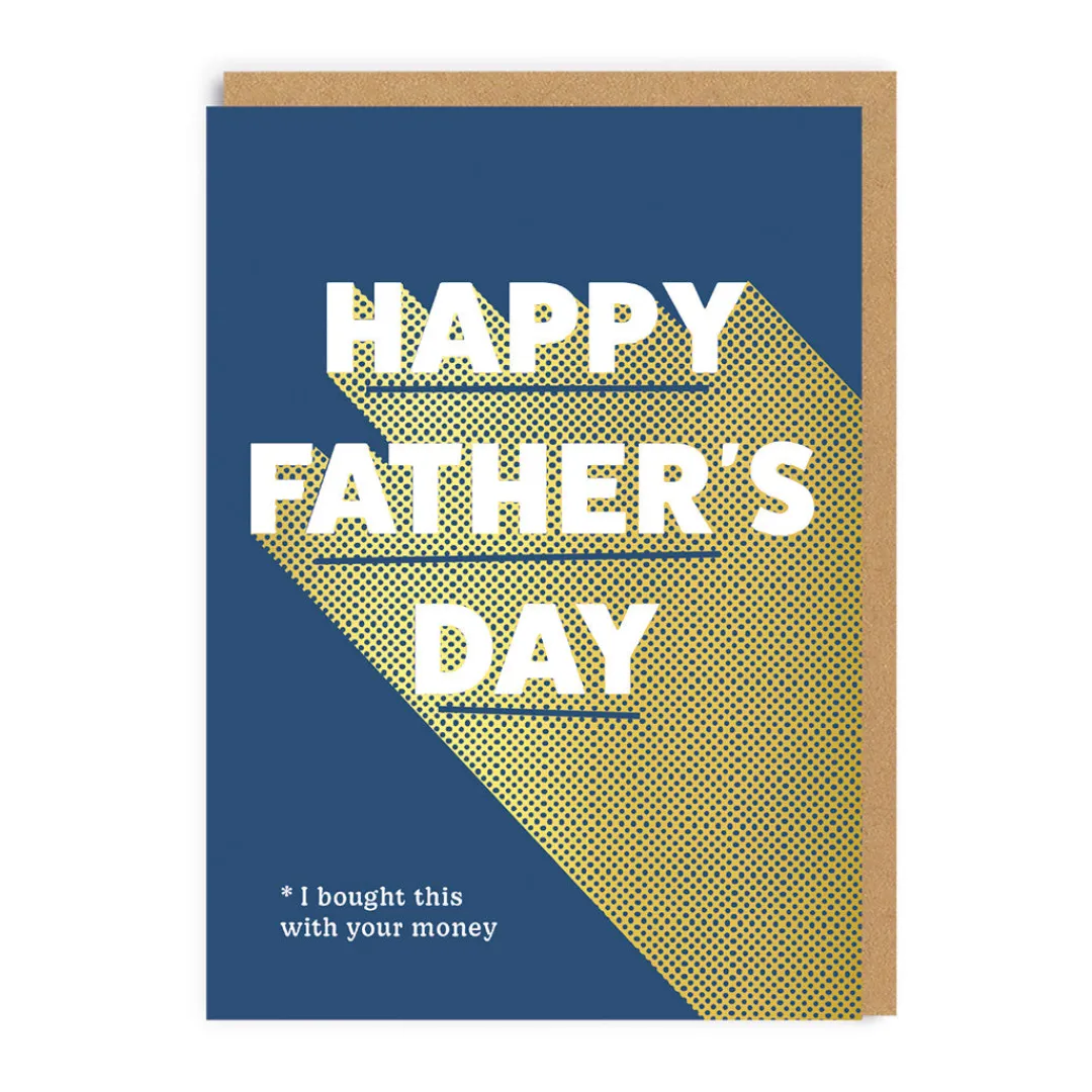 Ohh Deer Father's Day Cards*Happy Father's Day Typographic Father's Day Card |