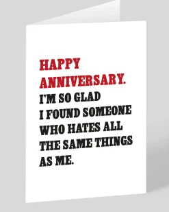 The Red Swan Anniversary*Hates All The Same Things Anniversary Card | Ohh Deer