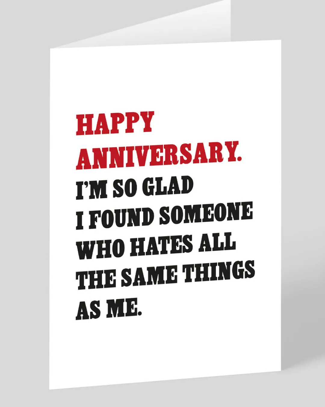 The Red Swan Anniversary*Hates All The Same Things Anniversary Card | Ohh Deer