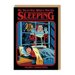 Steven Rhodes Christmas Cards*He Sees You When You're Sleeping Christmas Card | Ohh Deer