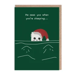 Ken The Cat Christmas Cards*He Sees You When You're Sleeping Cat Christmas Card | Ohh Deer