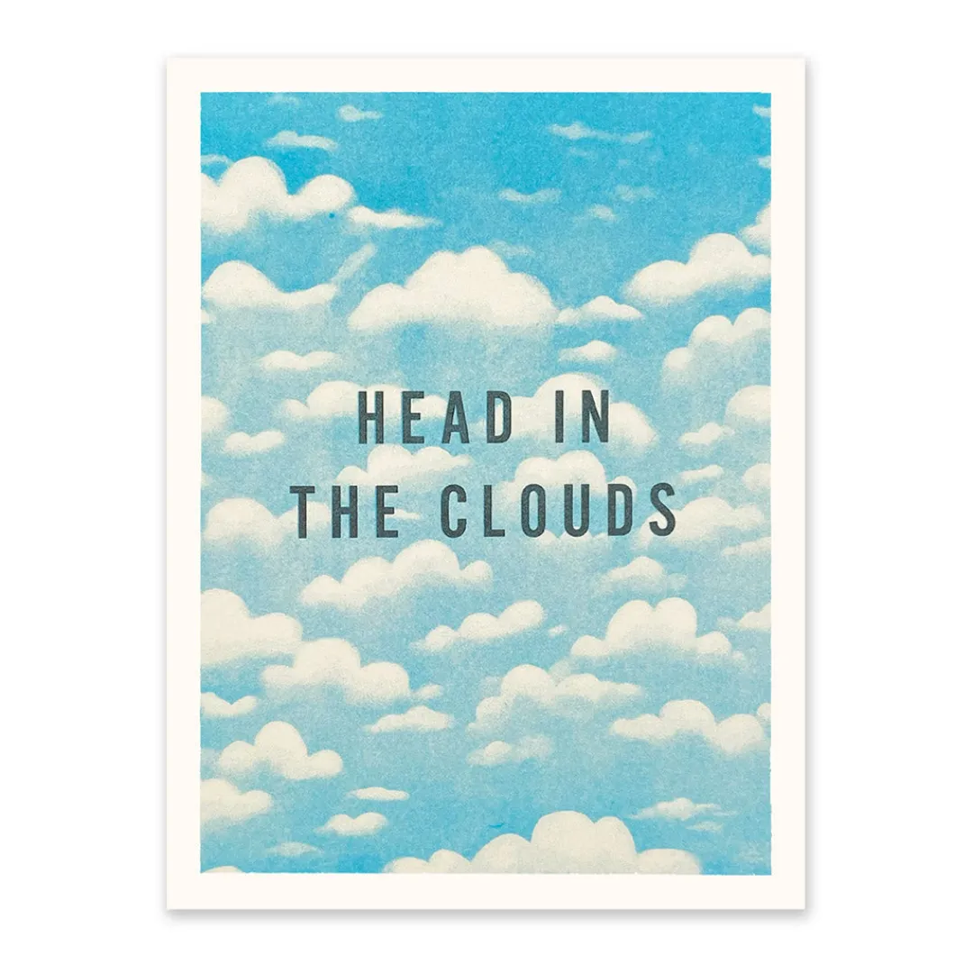 Ohh Deer Prints*Head In The Clouds Riso Print (8x6)