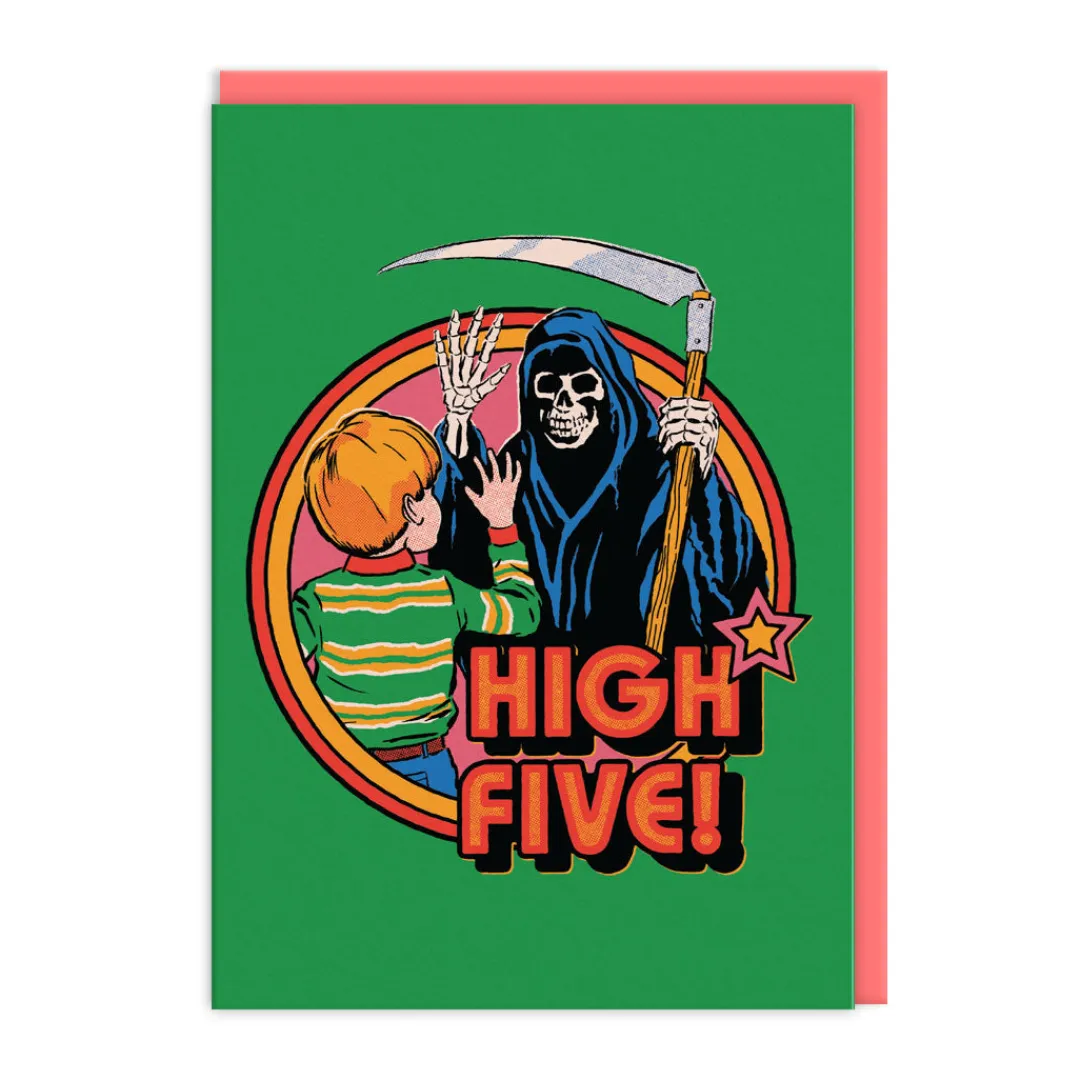 Steven Rhodes Birthday Cards*High Five Death Greeting Card ☠️ | Ohh Deer