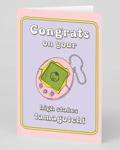 Party Mountain Paper Co. Congratulations|New Arrival*High Stakes Tamagotchi New Baby Card | Ohh Deer