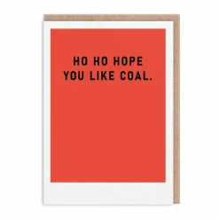 Ohh Deer Christmas Cards*Ho Ho Hope You Like Coal Greeting Card