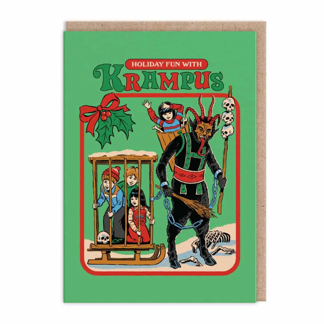 Steven Rhodes Christmas Cards*Holiday Fun With Krampus Christmas Card | Ohh Deer
