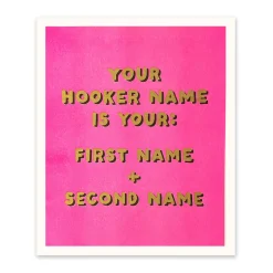 Ohh Deer Prints*Hooker Name Riso Print (12x10)