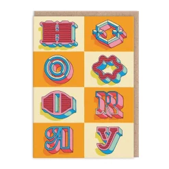 Frieda Ruh Thank You|New Job*Hooray Typographic Greeting Card - | Ohh Deer