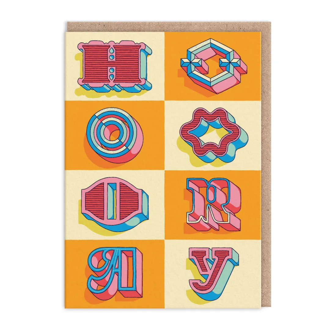 Frieda Ruh Thank You|New Job*Hooray Typographic Greeting Card - | Ohh Deer