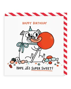 Gemma Correll Birthday Cards*Hope It's Super Sweet Square Birthday Greeting Card