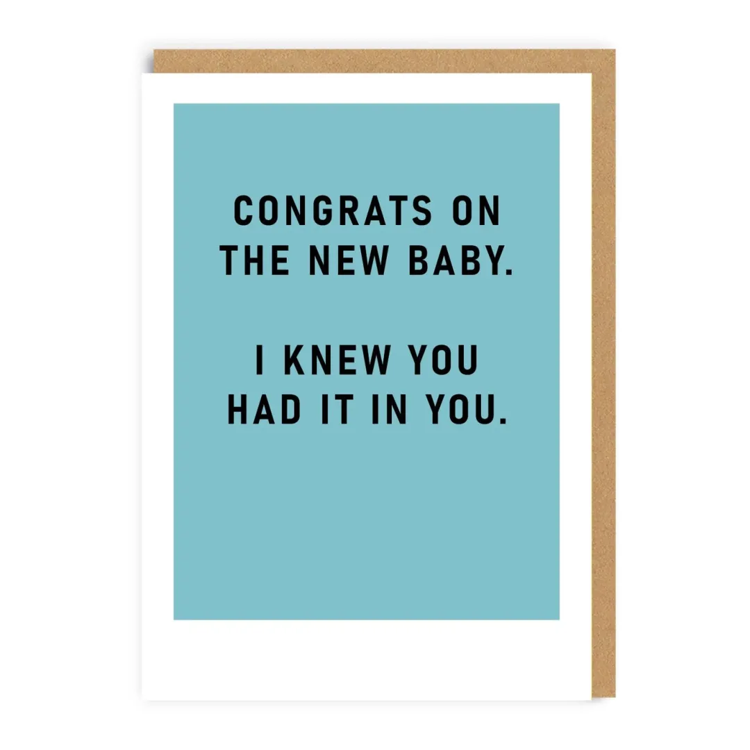 Ohh Deer Congratulations|New Arrival*I Knew You Had It In You New Baby Card |
