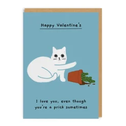 Ken The Cat Valentine's Day Cards*I Love You Even Though You're A Prick Sometimes Valentine's Card | Ohh Deer
