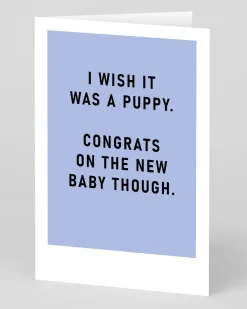 Ohh Deer Congratulations|New Arrival*I Wish It Was A Puppy New Baby Card |