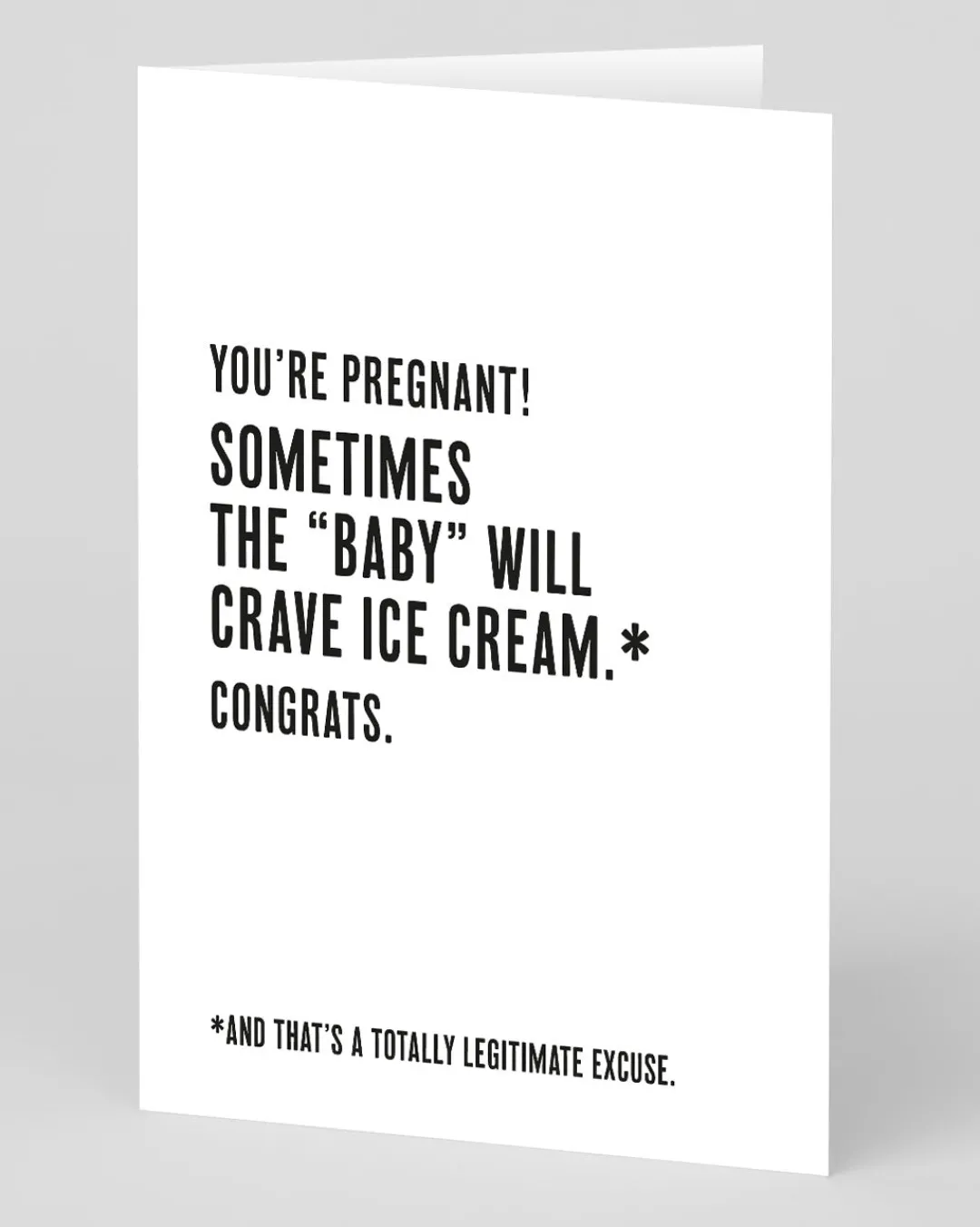 Huckleberry Letterpress Co. Congratulations|New Arrival*Ice Cream Cravings New Baby Card | Ohh Deer