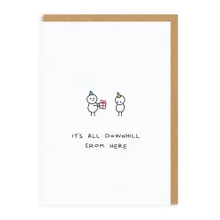 Ohh Deer Birthday Cards*It's All Downhill From Here Funny Birthday Card |